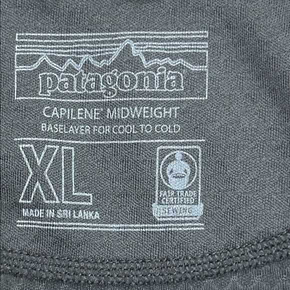 Patagonia gray   Full-Zip top  xL Mens Half Zip Capilene  Athletic Base Layer - Picture 9 of 9